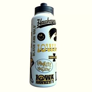 Iowa Hawkeyes 34 oz Stainless Steel Water Bottle All Over Print Memory Co New